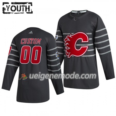Kinder Calgary Flames Trikot Custom Grau Adidas 2020 NHL All-Star Authentic